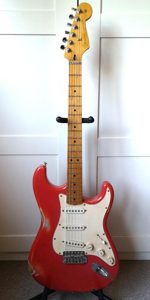 Strat „Relic 50" Fiesta rood, Muziek en Instrumenten, Snaarinstrumenten | Gitaren | Elektrisch, Zo goed als nieuw, Solid body