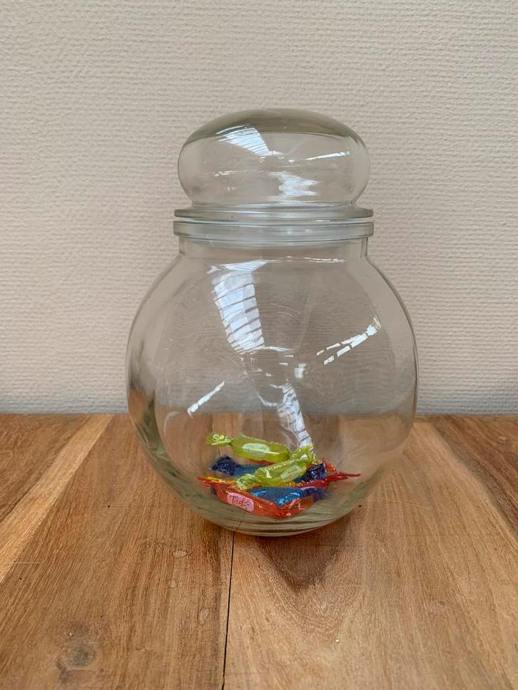 Leuke glazen snoeppot, Antiek en Kunst, Curiosa en Brocante, Ophalen