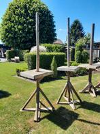 Zelfgemaakte houten statafels, Hobby en Vrije tijd, Ophalen, Gebruikt
