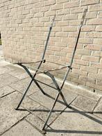 op te knappen metalen tuinstoelen / bistrostoelen 2 stuks, Tuin en Terras, Tuinstoelen, Ophalen, Gebruikt, Metaal, Inklapbaar