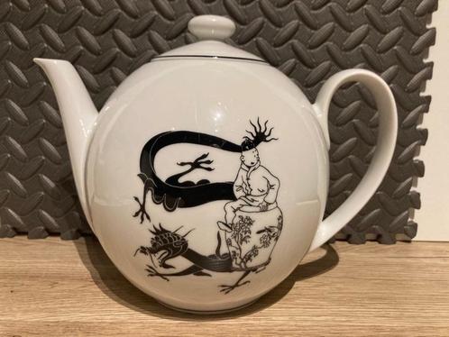 Blauwe Tintin Lotus theepot van Axis rond 1990, Antiek en Kunst, Antiek | Keramiek en Aardewerk, Ophalen of Verzenden
