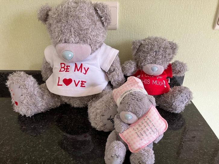 3 Me to you beren, Verzamelen, Beren en Cherished Teddies, Gebruikt, Stoffen beer, Me To You, Ophalen of Verzenden