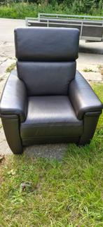 Lederen 1 zit , donkerbruin met hoofdsteun, Ophalen, Gebruikt, 75 tot 100 cm, Modern