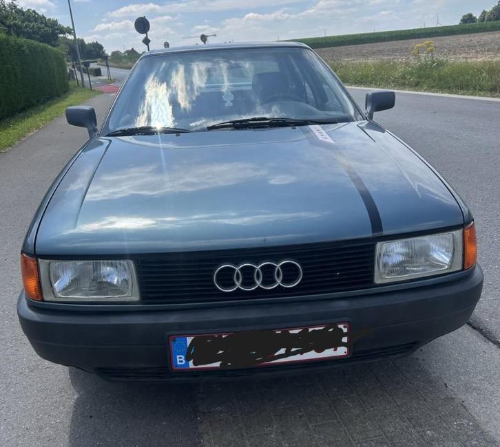 Audi 80, Auto's, Audi, Particulier, Radio, Trekhaak, USB, Benzine, 5 deurs, Groen, Grijs, Stof, Ophalen