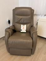Elektrische relaxzetel hukla met liftfunctie, 2 motoren, Huis en Inrichting, Fauteuils, Ophalen, Zo goed als nieuw, Leer, Elektrische relaxzetel fauteuil relax zetel relaxstoel stoel