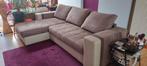 Chaise sofa om te bouwen tot een tweepersoonsbed, Huis en Inrichting, Ophalen, 90 cm, Wit, Tweepersoons