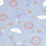 Promo! 61114) 140x50cm Katoenen flanellen mom star blauw, Blauw, 120 cm of meer, Nieuw, Ophalen of Verzenden