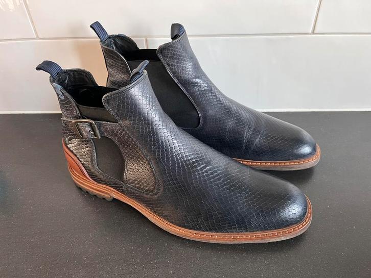 Floris van Bommel herenschoenen maat 9 / 43 H, Kleding | Heren, Schoenen, Zo goed als nieuw, Boots, Blauw, Ophalen of Verzenden