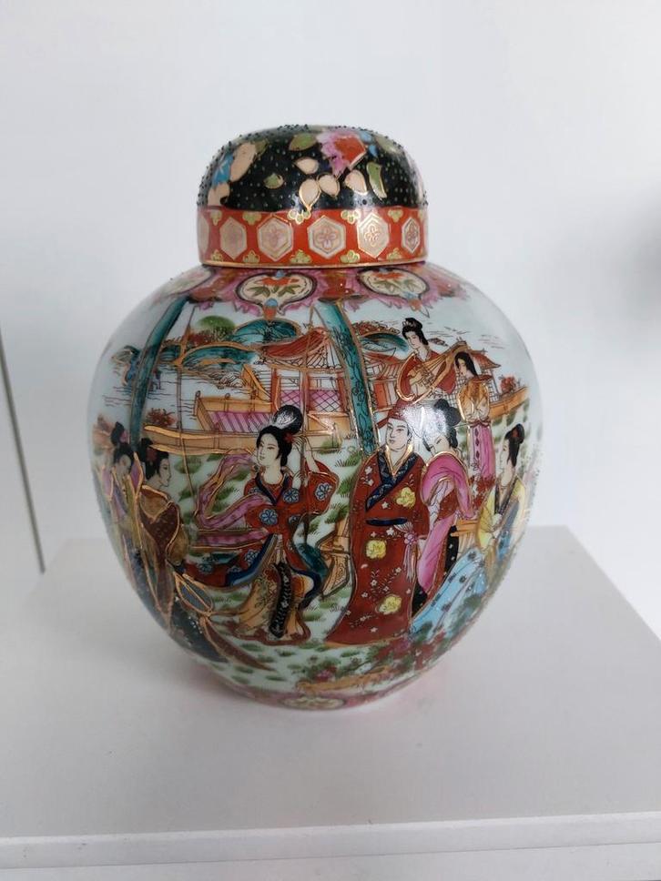 Chinees porseleinen gemberpot Rose Medallion met identteken, Antiek en Kunst, Antiek | Vazen, Ophalen