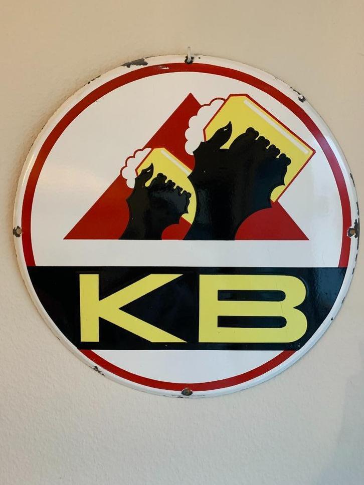 Geëmailleerd plaatbier KANTERBRAU brouwerij koffie, Verzamelen, Merken en Reclamevoorwerpen, Gebruikt, Reclamebord, Ophalen of Verzenden