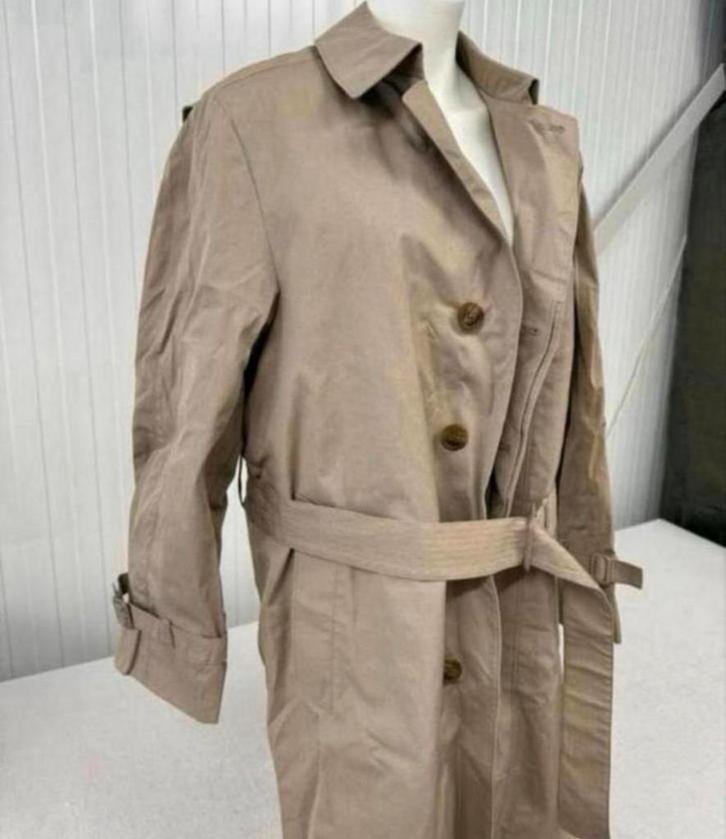 London Fog - Vintage trench coat vrouwen dames jas beige L, Kleding | Dames, Jassen | Winter, Zo goed als nieuw, Maat 42/44 (L)