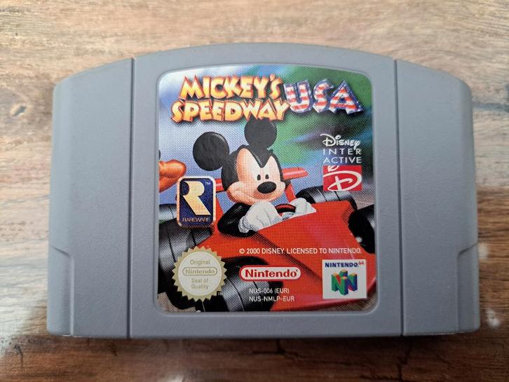Mickey's Speedway USA Nintendo 64 (N64-PAL), Games en Spelcomputers, Games | Nintendo 64, Zo goed als nieuw, Racen en Vliegen