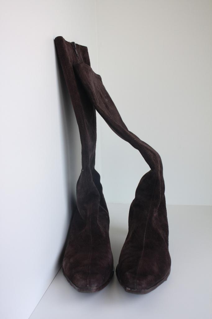 Daim dameslaarzen Lautrec  - maat 39, Kleding | Dames, Schoenen, Zo goed als nieuw, Hoge laarzen, Bruin, Ophalen of Verzenden