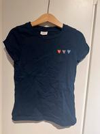 Tshirt blauw hartjes - maat 116/122, Kinderen en Baby's, Kinderkleding | Maat 122, Gebruikt, Meisje, Ophalen of Verzenden, Shirt of Longsleeve
