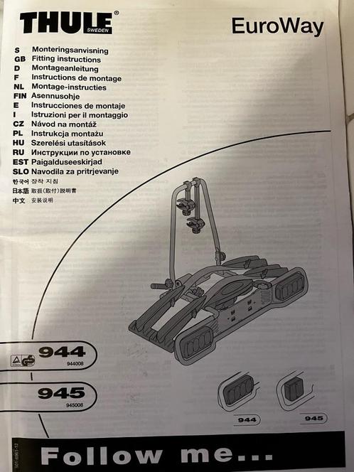 Thule fietsendrager, Fietsen en Brommers, Fietsaccessoires | Bagagedragers, Zo goed als nieuw, Ophalen