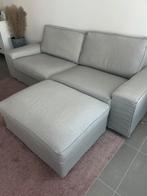 3-zit met aparte voetenbank in goede staat., Maison & Meubles, Canapés | Sofas & Chaises Longues, 200 à 250 cm, Enlèvement, Utilisé