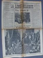 La Libre Belgique accession au trône du roi Léopold III 24 f, Magazine ou livre, Utilisé, Enlèvement ou Envoi