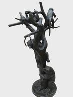 Bronzen animalier Fratin:"bear cubs hunting monkeys" 117cm., Antiek en Kunst, Ophalen, Brons