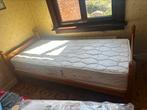 Bed, Huis en Inrichting, Ophalen, 90 cm, Eenpersoons, Bruin
