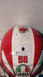 casque agv simoncelli réplica signé par dovizioso, Motoren, Kleding | Motorhelmen, Heren, XL, Ophalen of Verzenden, Tweedehands