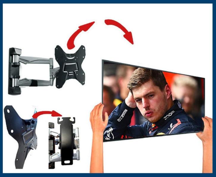 Makkelijk afneembare muurbeugel - Aluminium - Draaibaar, Audio, Tv en Foto, Televisiebeugels, Nieuw, Verzenden