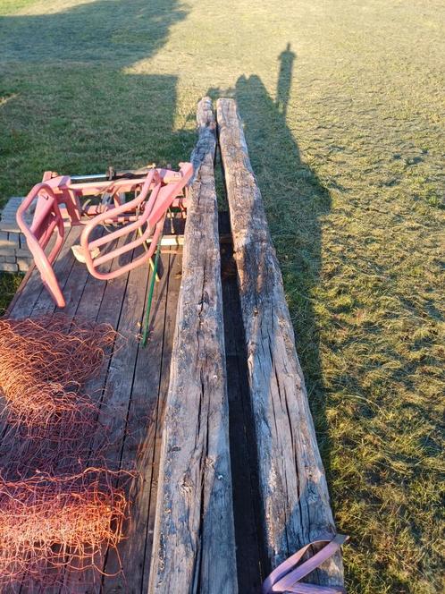 eiken  balken, Doe-het-zelf en Bouw, Hout en Planken, Gebruikt, Balk, Eiken, 300 cm of meer, 50 mm of meer, Ophalen