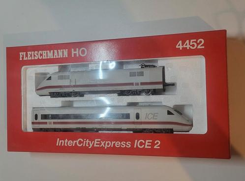 Trein ICE 2 InterCity Express Fleischmann 4452 - HO - Rar, Hobby en Vrije tijd, Modeltreinen | H0, Zo goed als nieuw, Treinset