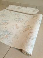 Vintage floral behangpapier 6 onvolledige rollen structuur, Maison & Meubles, Ameublement | Papier peint, Enlèvement, Bleu