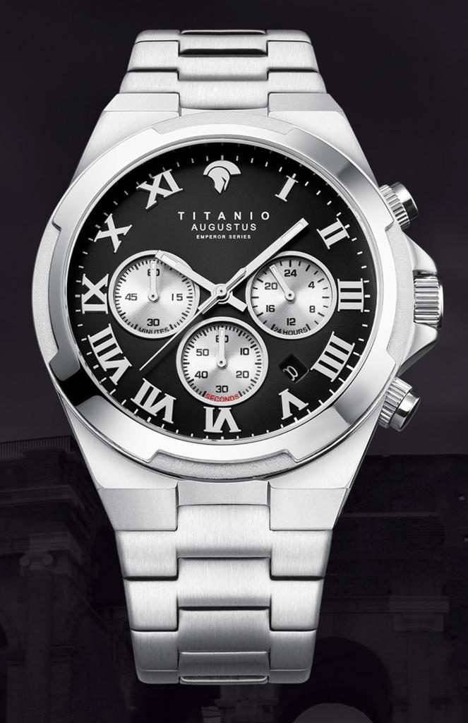 TITANIO AUGUSTUS SPORT CHRONO TWV499€! 💯%NIEUW, ORIGINEEL!, Handtassen en Accessoires, Sporthorloges, Ophalen of Verzenden