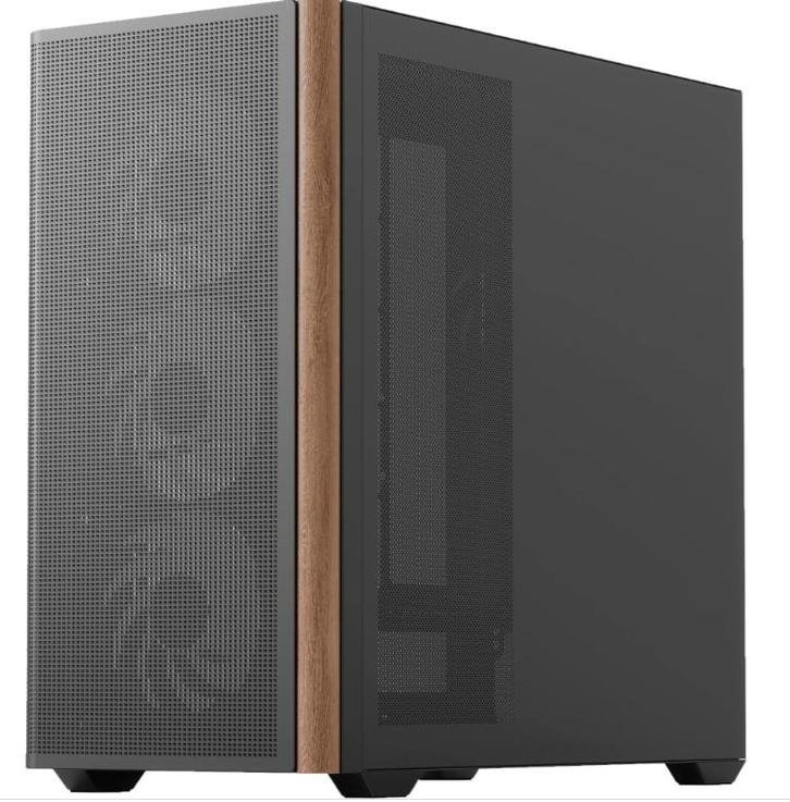Computerbehuizing - Aerocool D301A Mini Tower zwart, hout, Computers en Software, Desktop Pc's, Nieuw, Ophalen of Verzenden