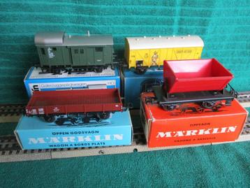 Marklin 4 wagons marchandises beschikbaar voor biedingen