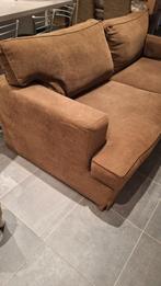 Gezellige bruine 2zit, Ophalen, Tweepersoons, Zo goed als nieuw, Rechte bank
