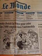 Le Monde – kranten – verzamelaars, Ophalen of Verzenden, Krant