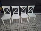 4 ikea stoelen wit, Huis en Inrichting, Ophalen, Wit