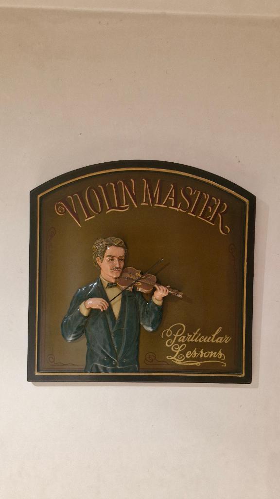 VIOLIN MASTER - Bijzondere lessen - Billboard -, Verzamelen, Merken en Reclamevoorwerpen, Zo goed als nieuw, Reclamebord, Ophalen of Verzenden