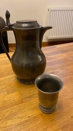 Chope et gobelet en  etain, Enlèvement