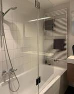 Glazen badscherm met chromen scharnieren, Doe-het-zelf en Bouw, Ophalen, Chroom