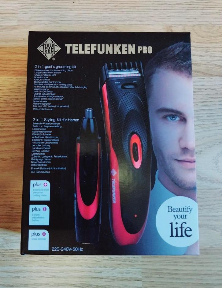 Telefunken Pro Haartrimmer 2 in 1 nieuwstaat, Elektronische apparatuur, Persoonlijke Verzorgingsapparatuur, Nieuw, Haarverzorging