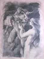 Ariane et le Minotaure Litho 1970 - Surréalisme A identifier, Antiquités & Art, Art | Lithographies & Sérigraphies, Enlèvement ou Envoi