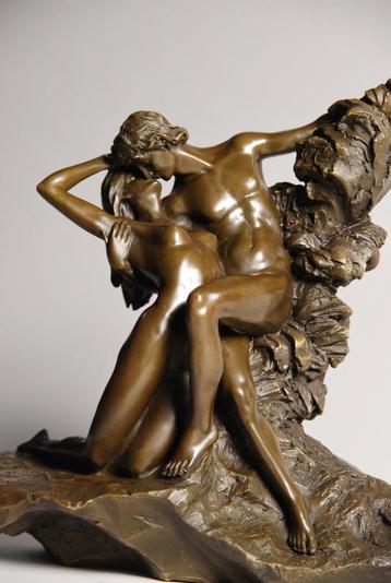 Reproduction Rodin - Le Baiser - Magnifique oeuvre en bronze beschikbaar voor biedingen