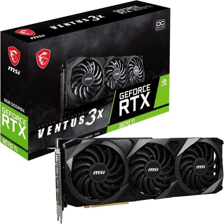 MSI Ventus 3x Nvidia 3070 Ti 8GB, Computers en Software, Videokaarten, Zo goed als nieuw, Nvidia, PCI-Express 4.0, GDDR6, HDMI