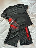 Setje t-shirt + short Ninja - maat 158, Enfants & Bébés, Vêtements enfant | Taille 158, Enlèvement ou Envoi, Comme neuf, Ensemble