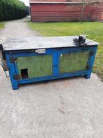 metalen werkbank met bankschroef en opbergruimte, Ophalen, Gebruikt, 170 cm of meer, Bankschroef