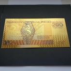 200 zloty Pologne UNC plaqué or, Enlèvement ou Envoi