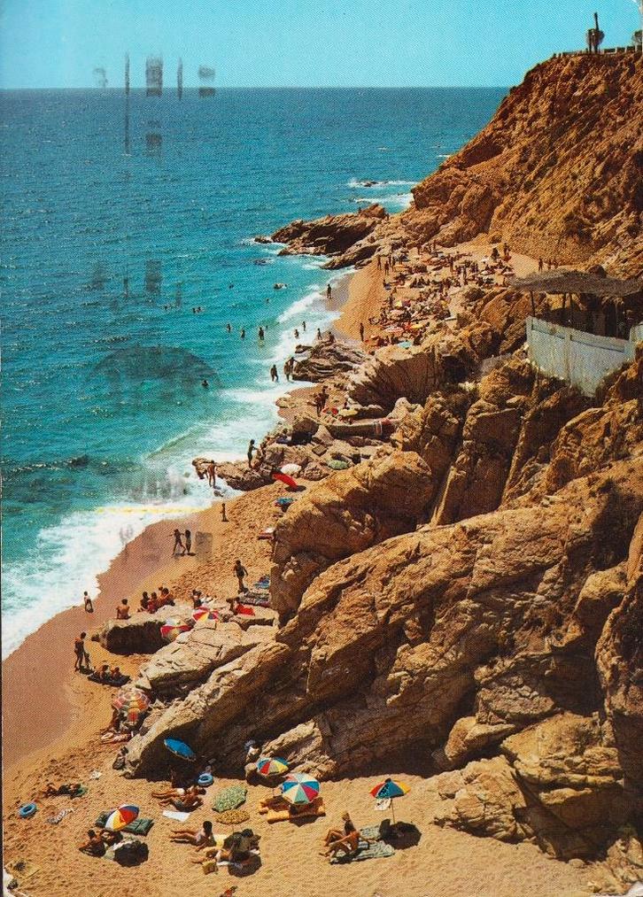 1955 - SPANJE - Calella: Un coin de la côte + CALELLA, Verzamelen, Postkaarten | Buitenland, Gelopen, Spanje, 1940 tot 1960, Verzenden