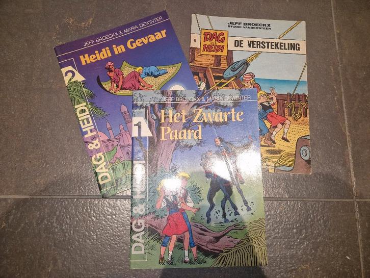 3 strips dag en heidi, Boeken, Stripverhalen, Gelezen, Meerdere stripboeken, Ophalen of Verzenden