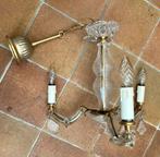 Glazen kroonluchter met 3 lampen, Huis en Inrichting, Ophalen, Zo goed als nieuw, Glas