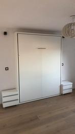 Opklapbed met matras en nachtkastjes, Ophalen, Zo goed als nieuw