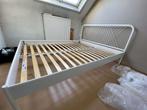Nesttun bed IKEA met lattenbodem, 160 cm, Ophalen of Verzenden, Metaal, Wit