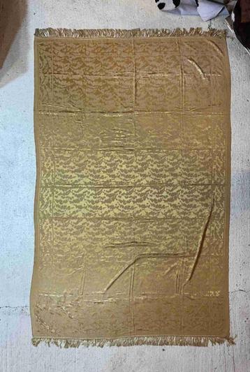 Grand foulard geel goud ingeweven motieven 285/185
